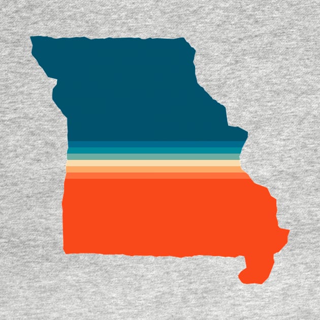 Missouri State Retro Map by n23tees